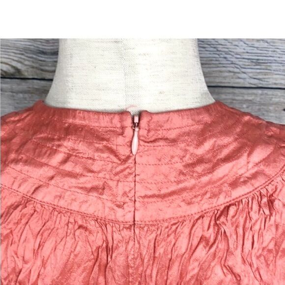 Calypso St. Barth Christiane Celle Silk Pink Flamingo A-line Cap Sleeves Dress S - Picture 5 of 8